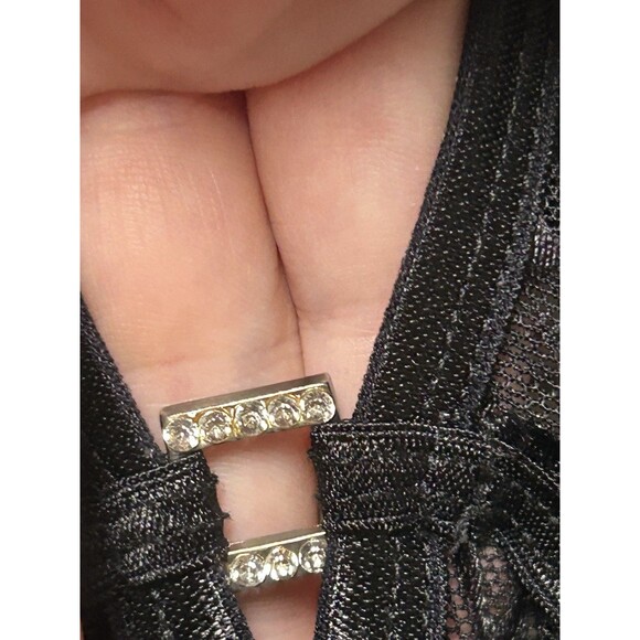 Avenue Body 22/24 Black V Neck Sleevless Nightgown Sheer Whimsigoth Dark Fairy - Picture 8 of 8